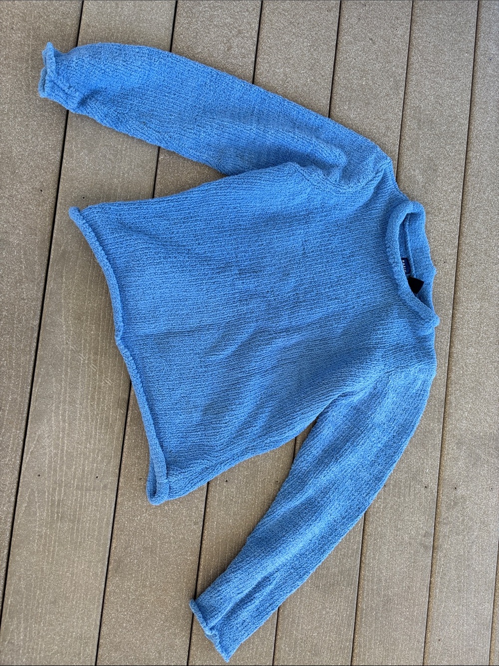 Basic Editions Light Blue Knit Pullover Sweater